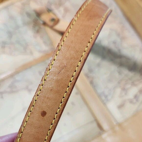 Allan Edward Leather World Map Begie Tote Bag Unique Map Design Shoulder Bag - Picture 4 of 16